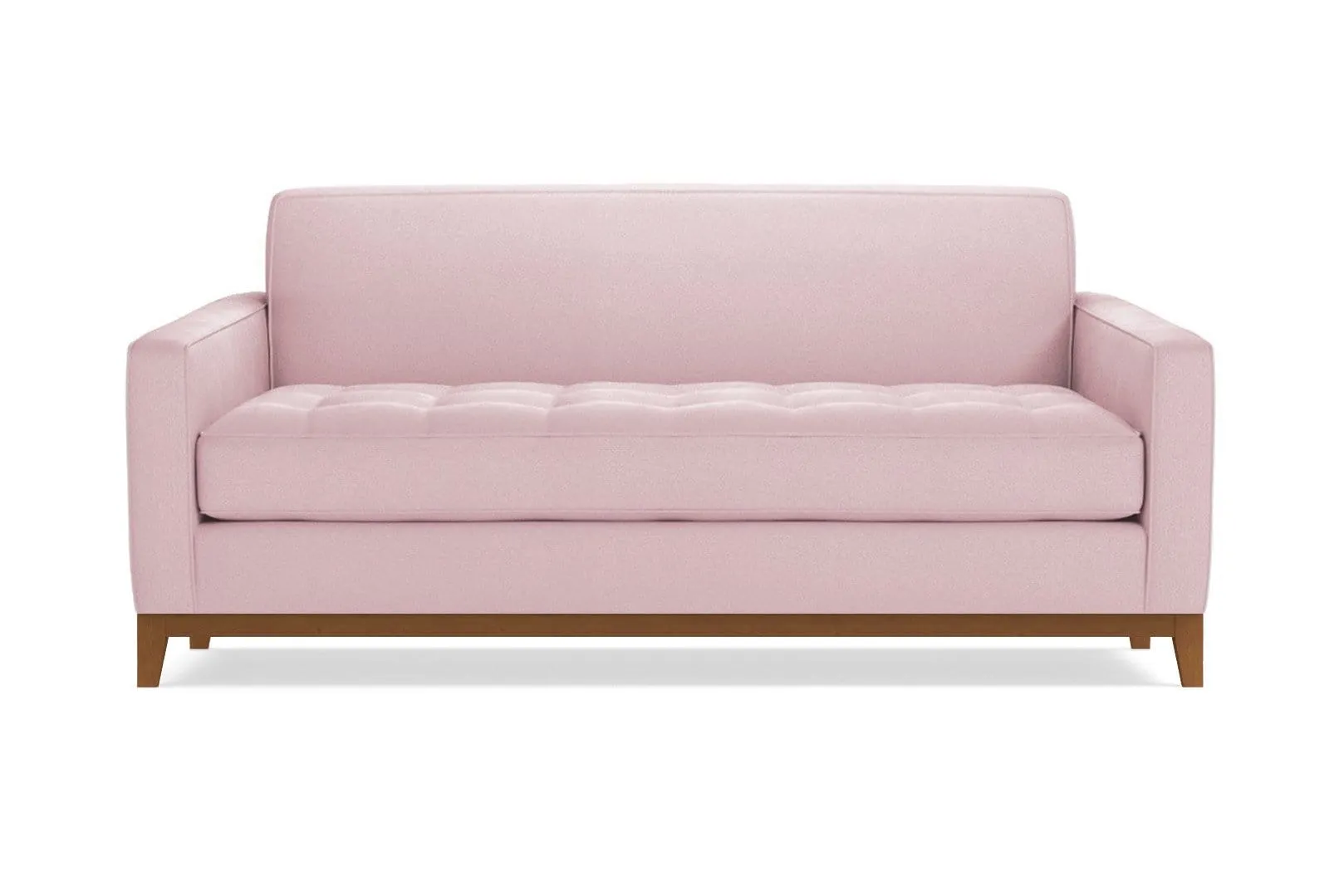 Monroe Drive Apartment Size Sleeper Sofa :: Leg Finish: Pecan / Sleeper Option: Deluxe Innerspring Mattress