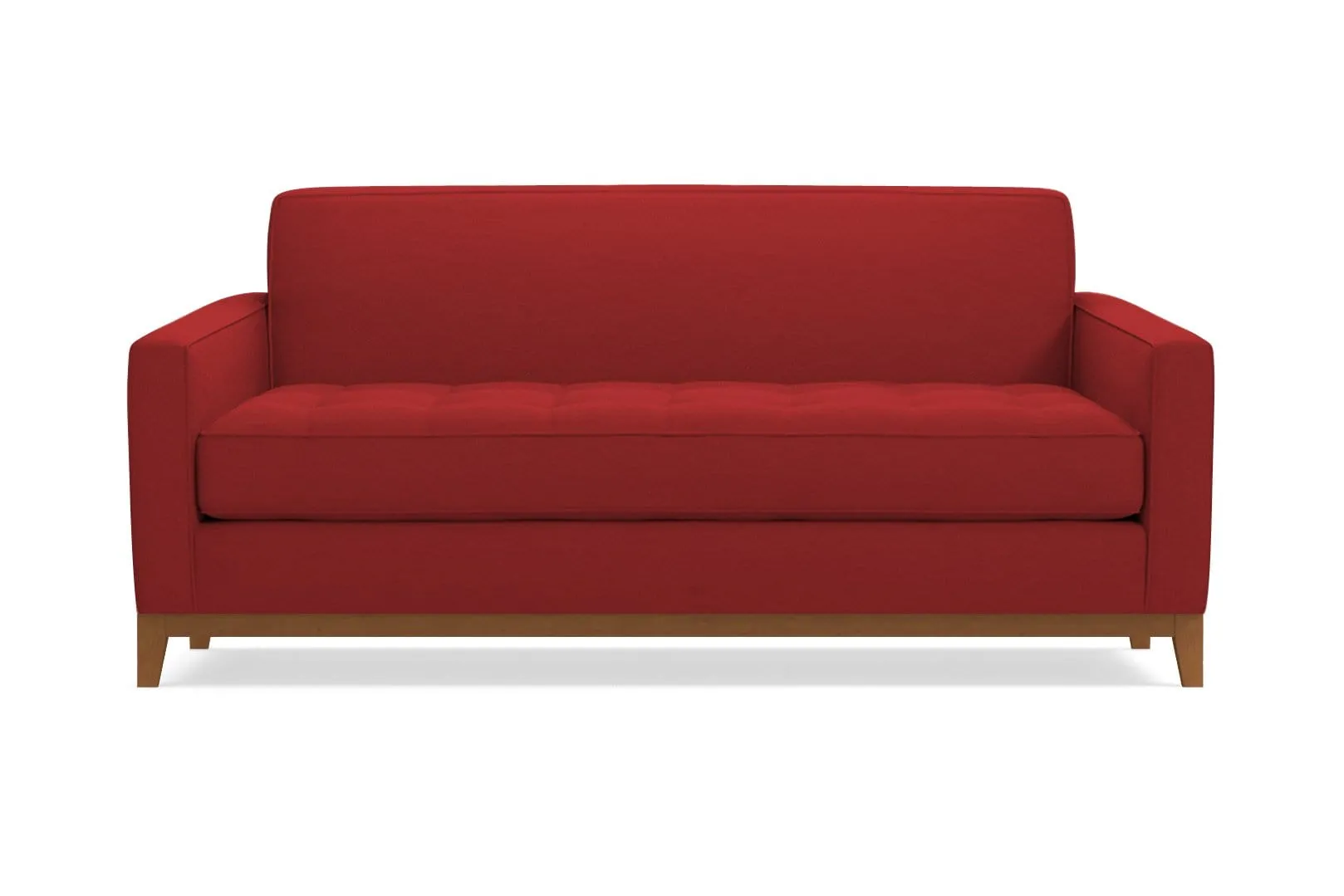 Monroe Drive Apartment Size Sleeper Sofa :: Leg Finish: Pecan / Sleeper Option: Deluxe Innerspring Mattress