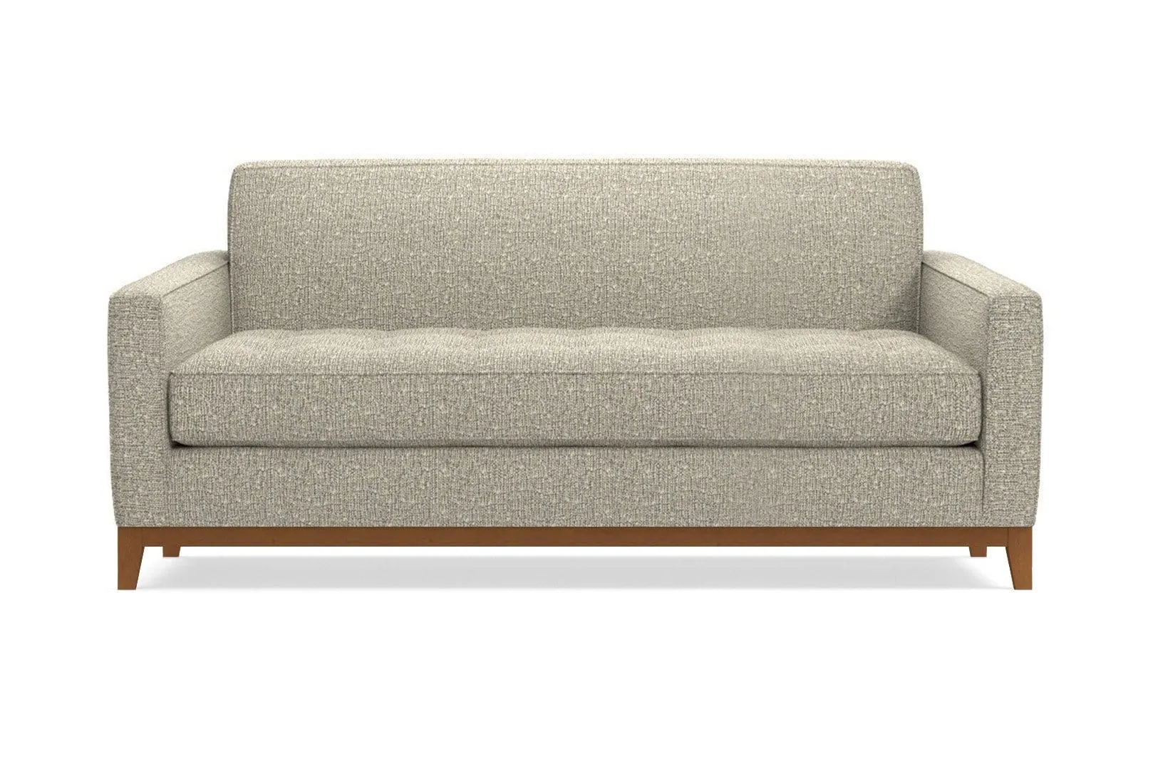 Monroe Drive Apartment Size Sleeper Sofa :: Leg Finish: Pecan / Sleeper Option: Deluxe Innerspring Mattress