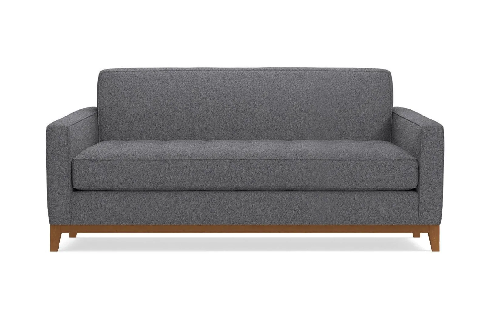 Monroe Drive Apartment Size Sleeper Sofa :: Leg Finish: Pecan / Sleeper Option: Deluxe Innerspring Mattress