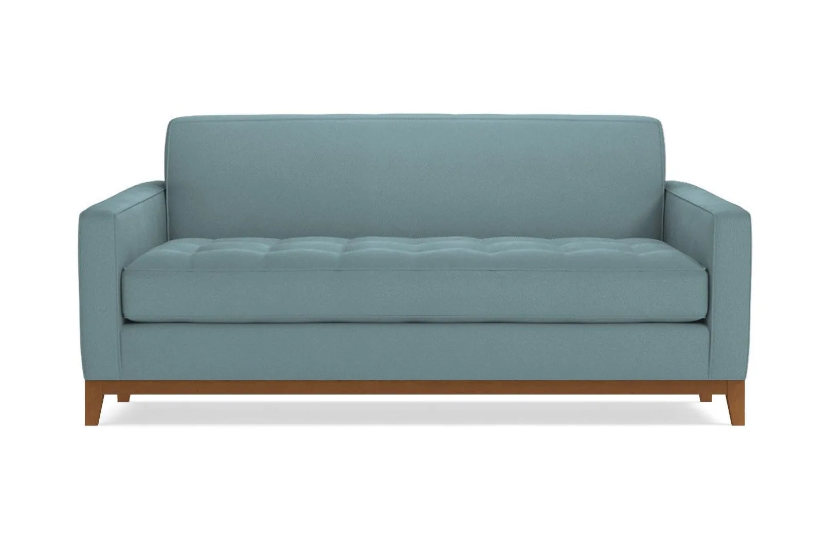 Monroe Drive Apartment Size Sleeper Sofa :: Leg Finish: Pecan / Sleeper Option: Deluxe Innerspring Mattress