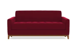 Monroe Drive Apartment Size Sleeper Sofa :: Leg Finish: Pecan / Sleeper Option: Deluxe Innerspring Mattress