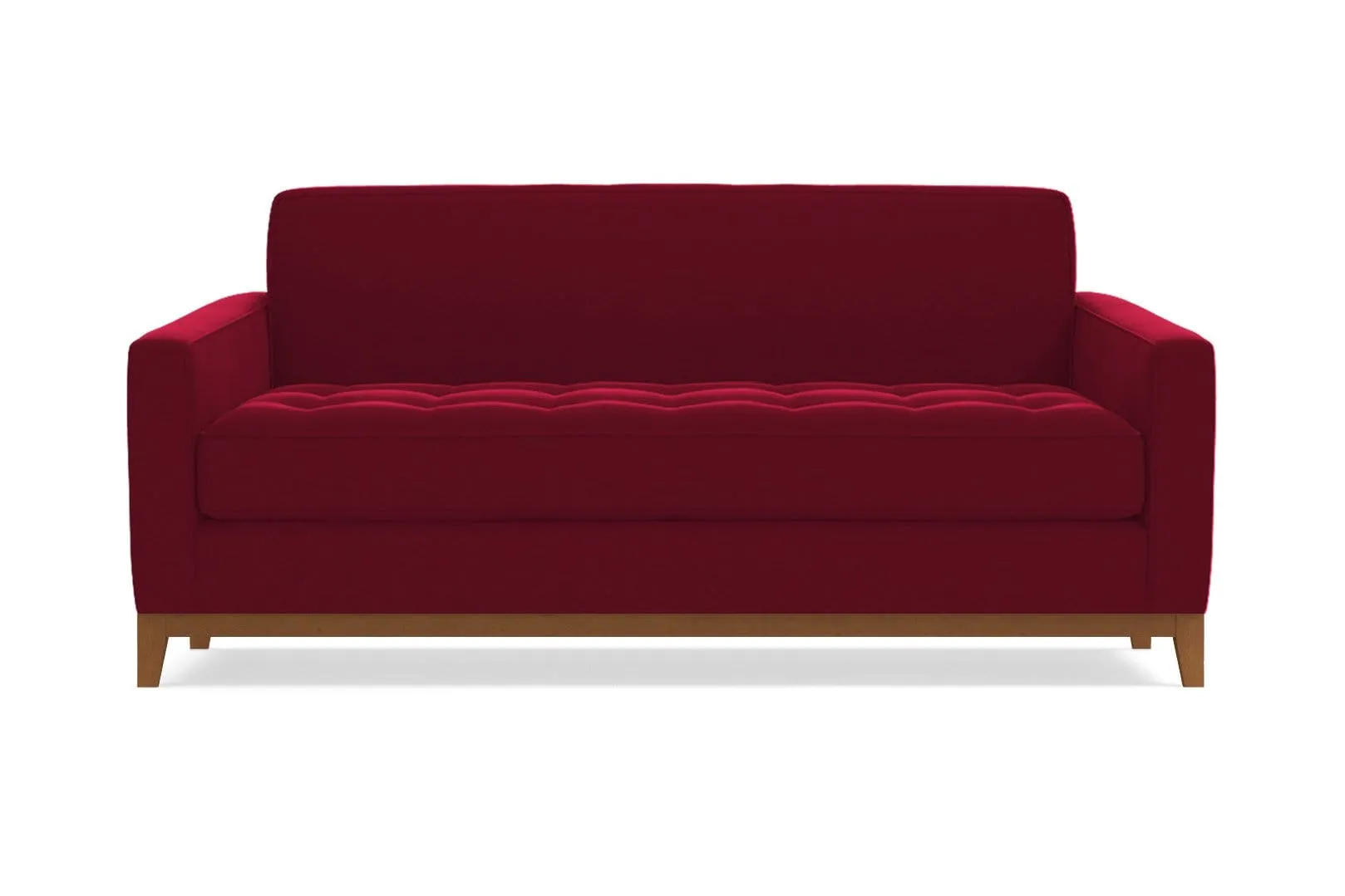 Monroe Drive Apartment Size Sleeper Sofa :: Leg Finish: Pecan / Sleeper Option: Deluxe Innerspring Mattress