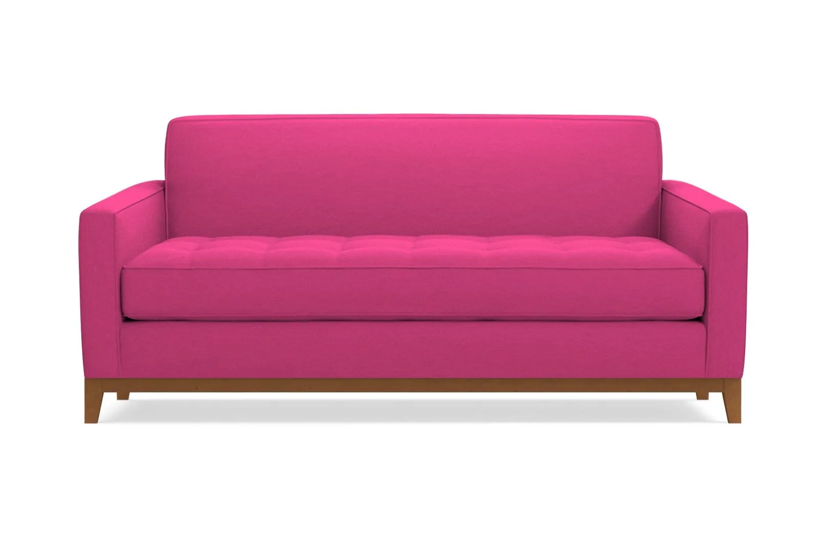Monroe Drive Apartment Size Sleeper Sofa :: Leg Finish: Pecan / Sleeper Option: Deluxe Innerspring Mattress