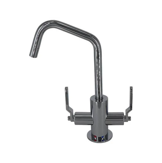 Mountain Plumbing MT1821-NLIH Hot Cold Water Faucet with Contemporary Round Body Industrial Lever Handles