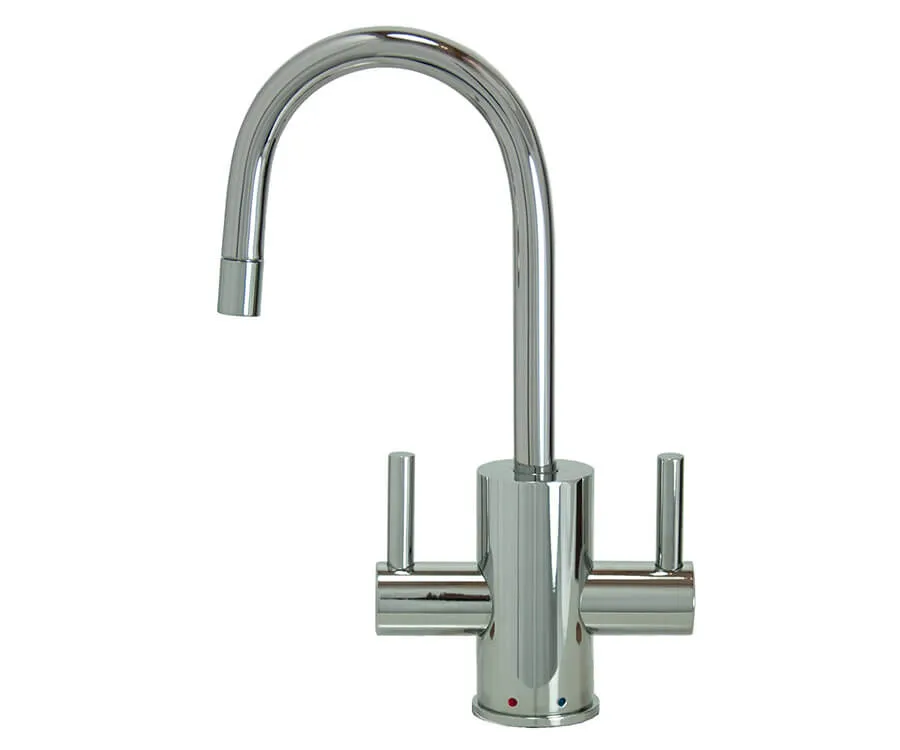 Mountain Plumbing MT1841-NLDK Mini Hot Cold Faucet With Knurled Lever Spout