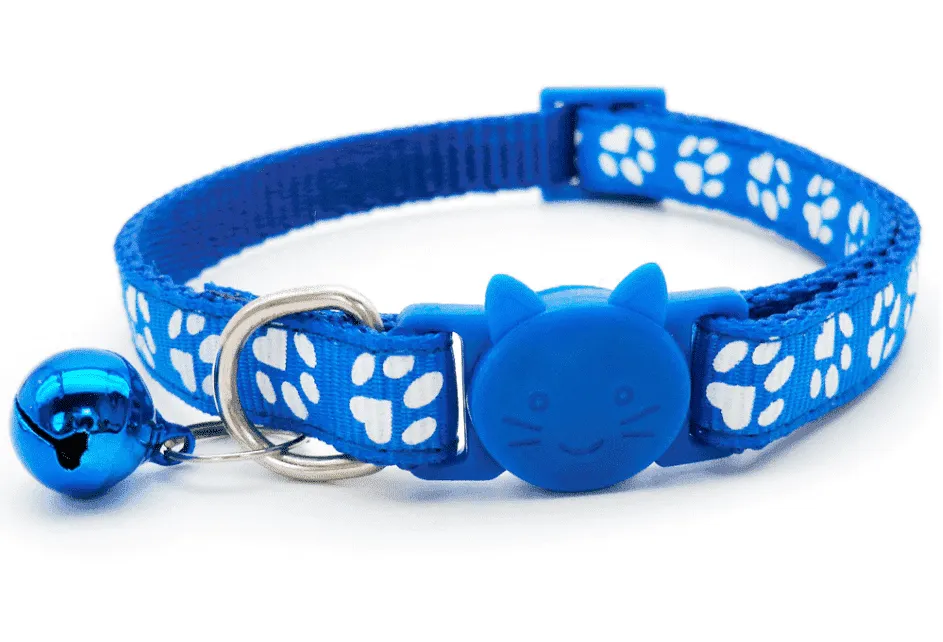 Paw Print Breakaway Safety Cat Collar