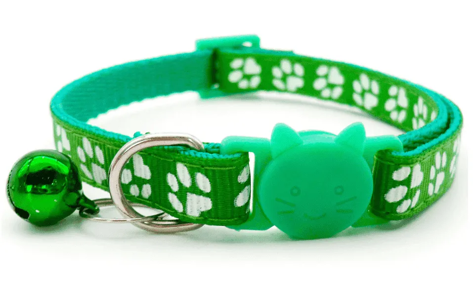 Paw Print Breakaway Safety Cat Collar