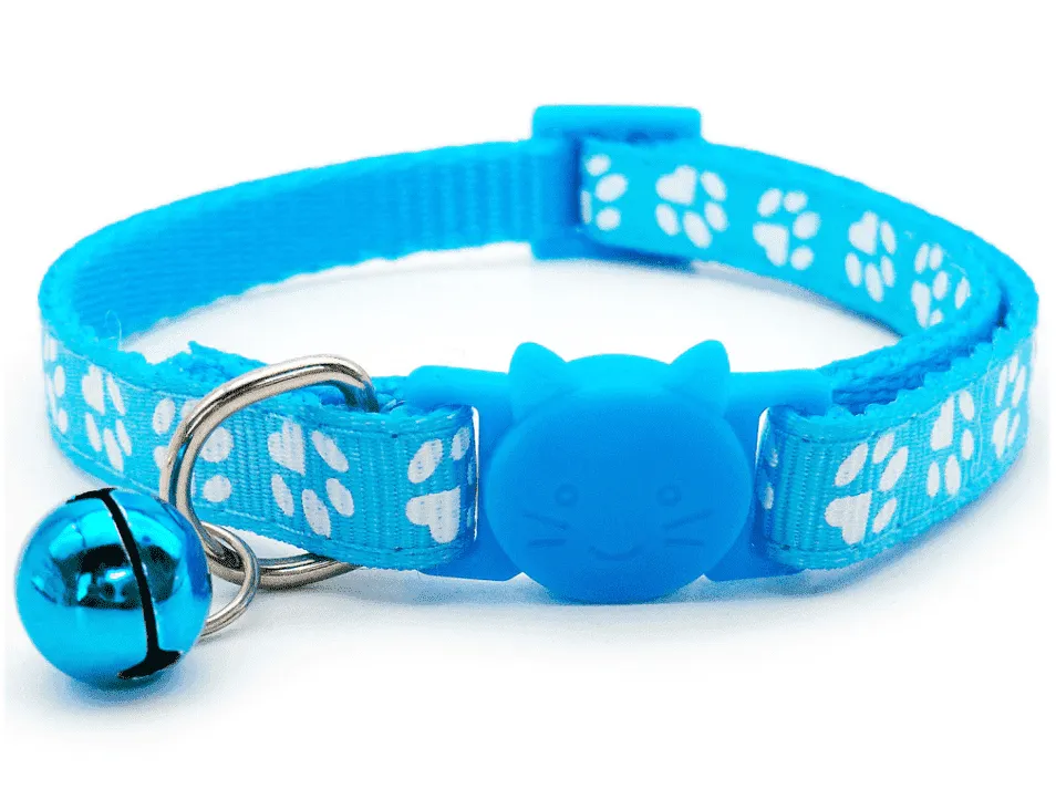 Paw Print Breakaway Safety Cat Collar