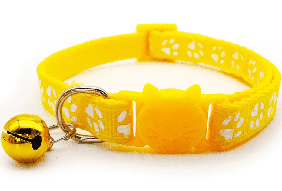 Paw Print Breakaway Safety Cat Collar