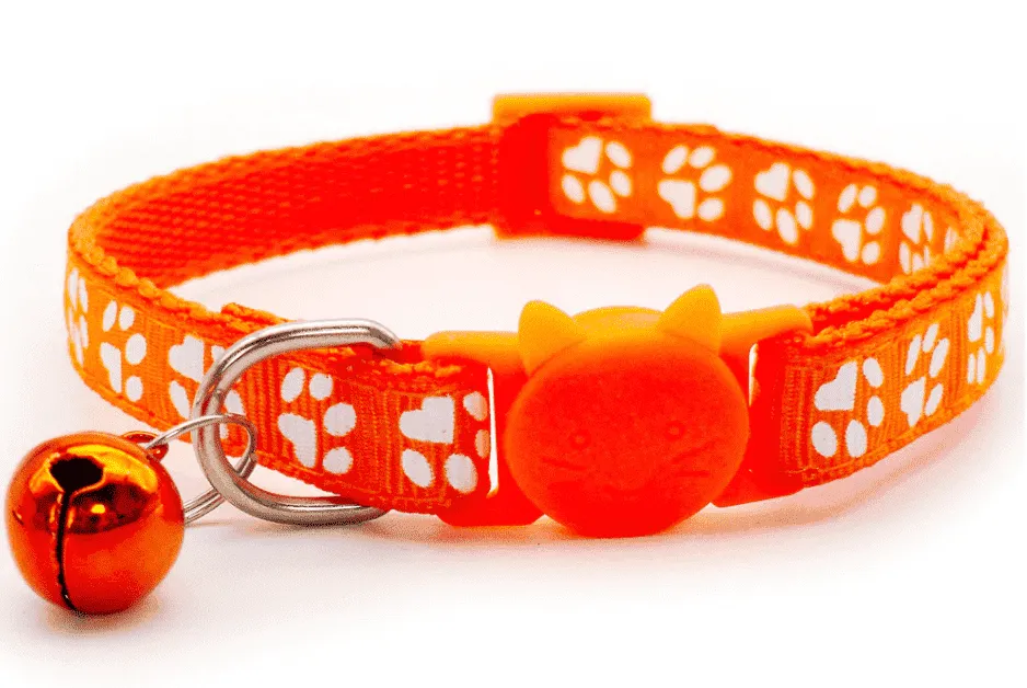 Paw Print Breakaway Safety Cat Collar
