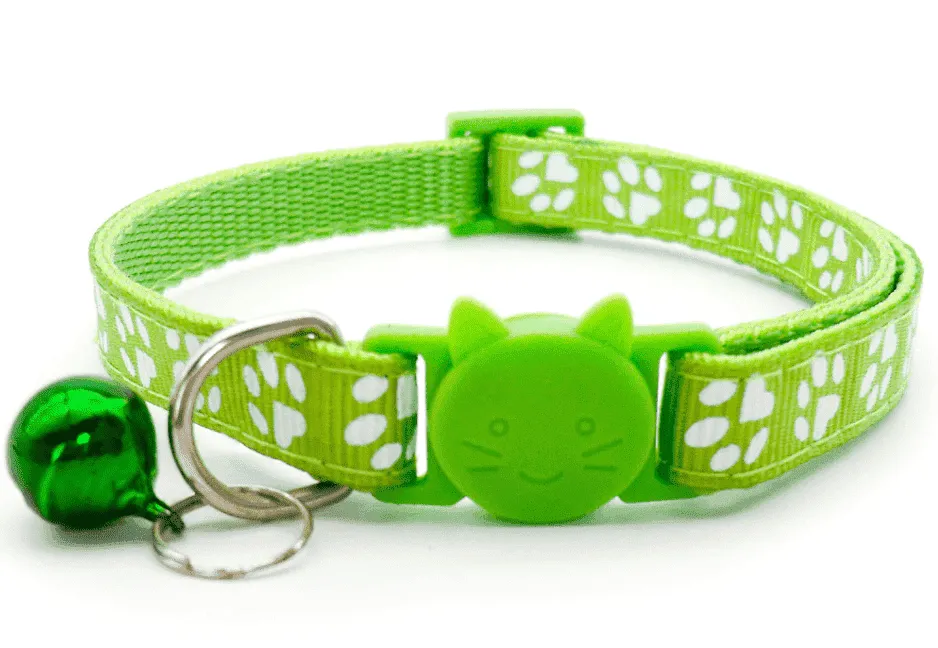 Paw Print Breakaway Safety Cat Collar