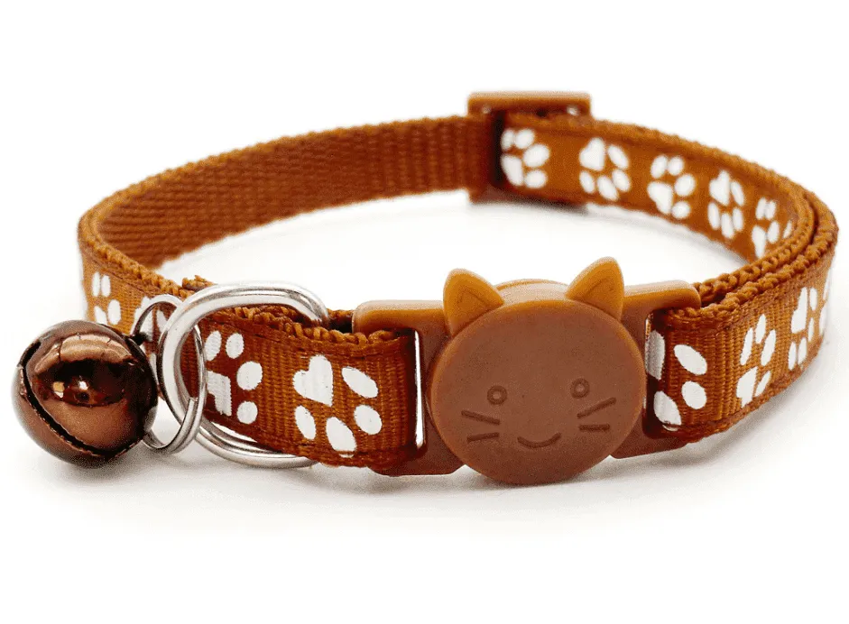 Paw Print Breakaway Safety Cat Collar