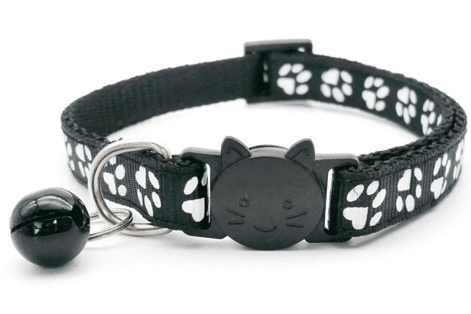 Paw Print Breakaway Safety Cat Collar