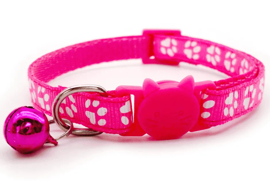 Paw Print Breakaway Safety Cat Collar