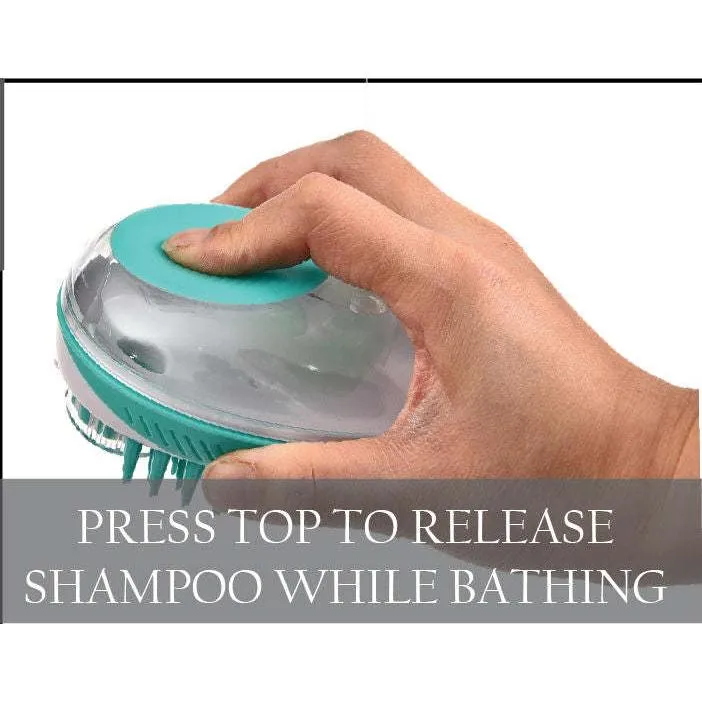 Shampoo dispensing brush for pets