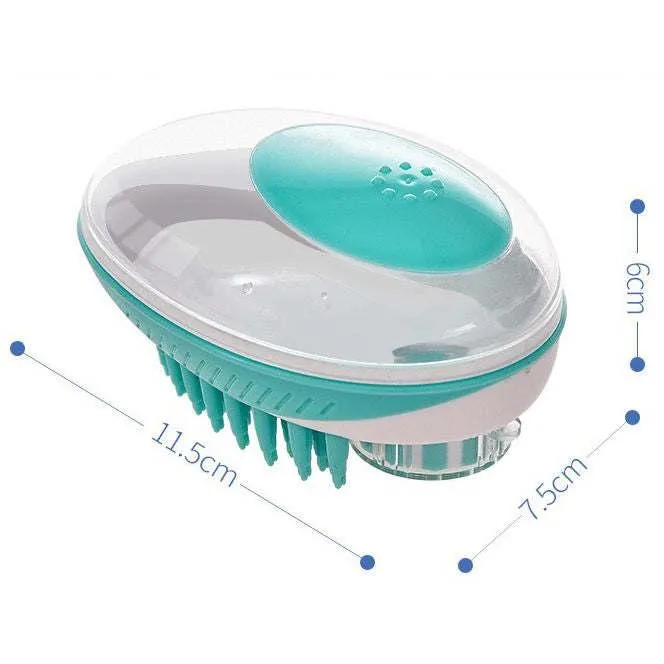 Shampoo dispensing brush for pets
