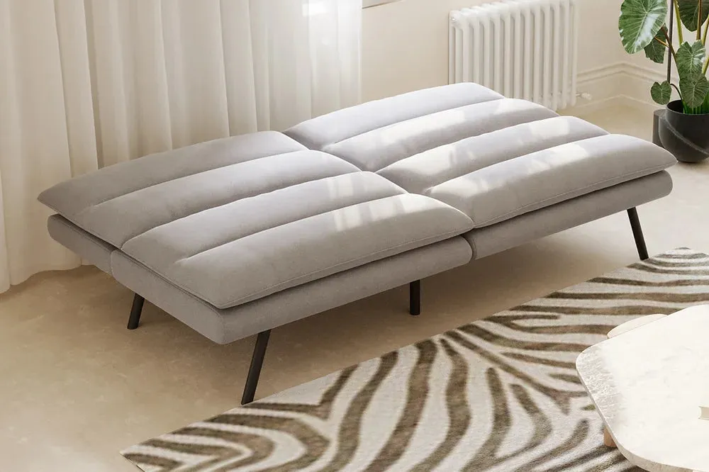 Soft Grey Fabric Memory Foam Sofa Bed- Model #8070