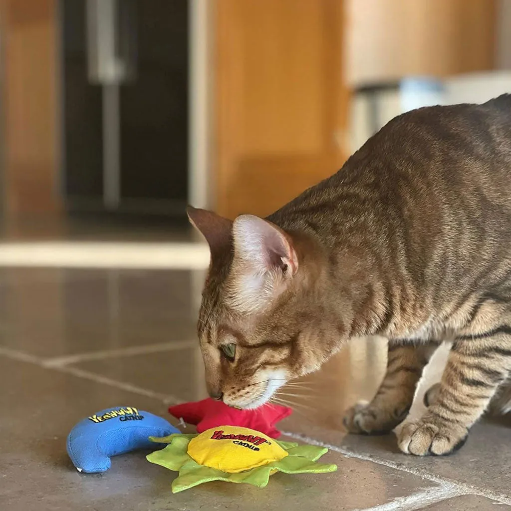 Yeowww! Sun, Moon,  Stars Catnip Cat Toys, 3-pack